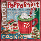 5"X5" 14 Count - Santa's Treats Winter Buttons & Beads Counted Cross Stitch K