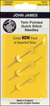 Size 22 3/Pkg - Twin Pointed Quick Stitch Tapestry Hand Needles