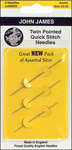 Size 26 3/Pkg - Twin Pointed Quick Stitch Tapestry Hand Needles