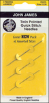 Size 22/26 3/Pkg - Twin Pointed Quick Stitch Tapestry Hand Needles
