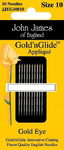 Size 10 10/Pkg - Gold'n Glide Applique Hand Needles