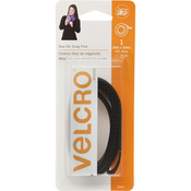 Black - VELCRO(R) Brand Sew-On Snag-Free Tape 3/4"X18"