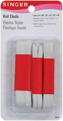 White - Quick Drying Polyester Elastic 3/Pkg