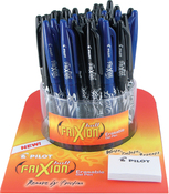 32 Black & 16 Blue Pens W/Test Pad - Pilot FriXion Ball Erasable Gel Pen 48pc Display