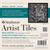 Black - Strathmore Artist Tiles 6"X6" 30/Pkg