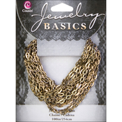 Antique Gold Small Oval 100" - Jewelry Basics Metal Chain 1/Pkg