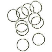Closed Jump Rings 6mm 28/Pkg - Plated Silver Elegance Metal Findings