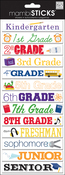 The Grades - Designer Chipboard Stickers