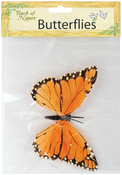 Orange Monarch - Butterfly W/Wire 6"