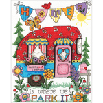 6.75"X8.75" 14 Count - Happy Camper Counted Cross Stitch Kit