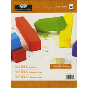 12 Sheets (5 Colors) - Essentials Pastels Artist Paper Pad 9"X12"