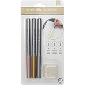 Rose Gold, Gold & Silver - Metallic Markers Broad Point 3/Pkg