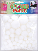 White - Pom-Pom Puffs Assorted 100/Pkg