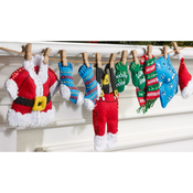 27"X5" - Santa's Laundry Garland Felt Applique Kit