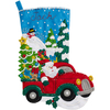 18" Long - The Christmas Drive Stocking Felt Applique Kit