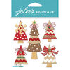 Holiday Burlap Trees - Jolee's Boutique Dimensional Stickers
