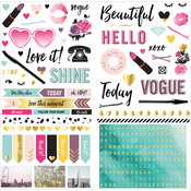 Urban Chic Cardstock Stickers 6"X12" 2/Sheets