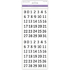 Calendar Black - Numbers Medley Clear Stickers