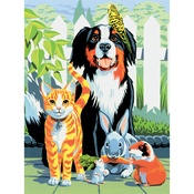 Family Pets - Junior Small Paint By Number Kit 8.75"X11.75"