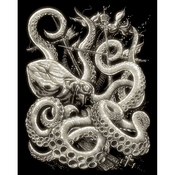 Octopus - Glow In The Dark Foil Engraving Art Kit 8"X10"
