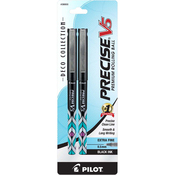 Capped, Deco Black - Pilot Precise V5 Premium Roller Pen X-Fine 2/Pkg