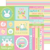 Springtime Stripe Paper - Easter Express - Doodlebug