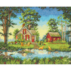 14"X11" 14 Count - Gold Collection Summber Cottage Counted Cross Stitch Kit