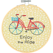 6" Stitched In Thread - Short N' Sweet Bike Ride Embroidery Kit