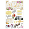 Southern Charm - Paper House 3D Stickers 4.5"X7"