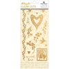 Gold Foil Wedding - Paper House Sticky Pix Clear Cuts Stickers 5/Pkg
