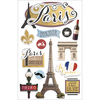 Discover Paris - Paper House 3D Stickers 4.5"X7"