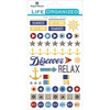 Nautical - Paper House Life Organized Planner Stickers 4.5"X7.5" 4/Pkg