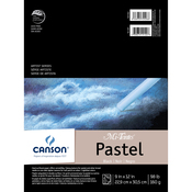 Black - Canson Mi-Teintes Pastels Paper Pad 9"X12"