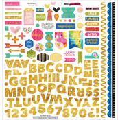 Fundamentals W/Gold Foil - Make Your Mark Cardstock Stickers 12"X12"