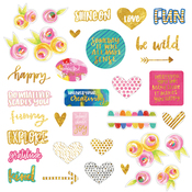 W/Gold Foil - Make Your Mark Paper Pieces Cardstock Die-Cuts
