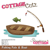 Fishing Pole & Boat .8" To 3.3" - CottageCutz Die
