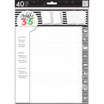 Black Lined - Create 365 Big Planner Fill Paper