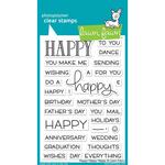 Happy Happy Happy Lawn Fawn Clear Stamps 4"X6"