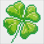 Four Leaf Clover - Diamond Dotz Diamond Embroidery Facet Art Kit 6"X6"