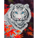 White Tiger In Autumn - Diamond Dotz Diamond Embroidery Facet Art Kit 17.25"X21.75"