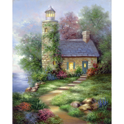 Romantic Lighthouse - Acrylic Paint Your Own Masterpiece Kit 11"X14"
