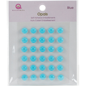 Blue Self-Adhesive Opals
