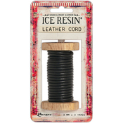 Black - Ice Resin Leather Cording Soft 3mm