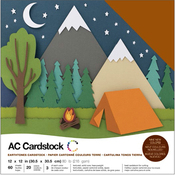 Earthtones - American Crafts Variety Cardstock Pack 12"X12" 60/Pkg