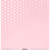 Heart With Pink Pearl, Cotton Candy - Bazzill Foiled Pattern Cardstock 12"X12"