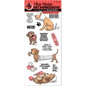 Doggy Kisses - Art Impressions Funny Farm Cling Rubber Stamp