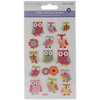 Owl - MultiCraft Glitter Soft-Touch Dimensional Stickers