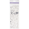 Uppercase Alphabet Silver - MultiCraft Clear Foil Stickers