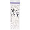 Lowercase Alphabet Silver - MultiCraft Clear Foil Stickers