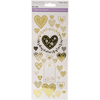 Hearts Gold - MultiCraft Clear Foil Stickers